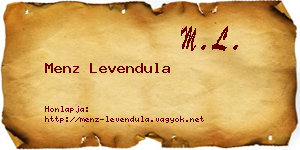 Menz Levendula névjegykártya